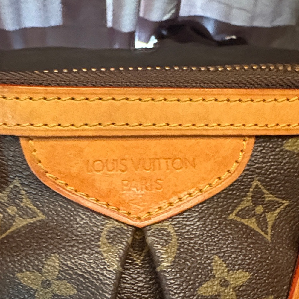 Louis Vuitton Palermo Brown Monogram Canvas Tote with Tan Leather Trim - Picture 2 of 12